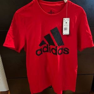 Mens All Red Adidas T-Shirt